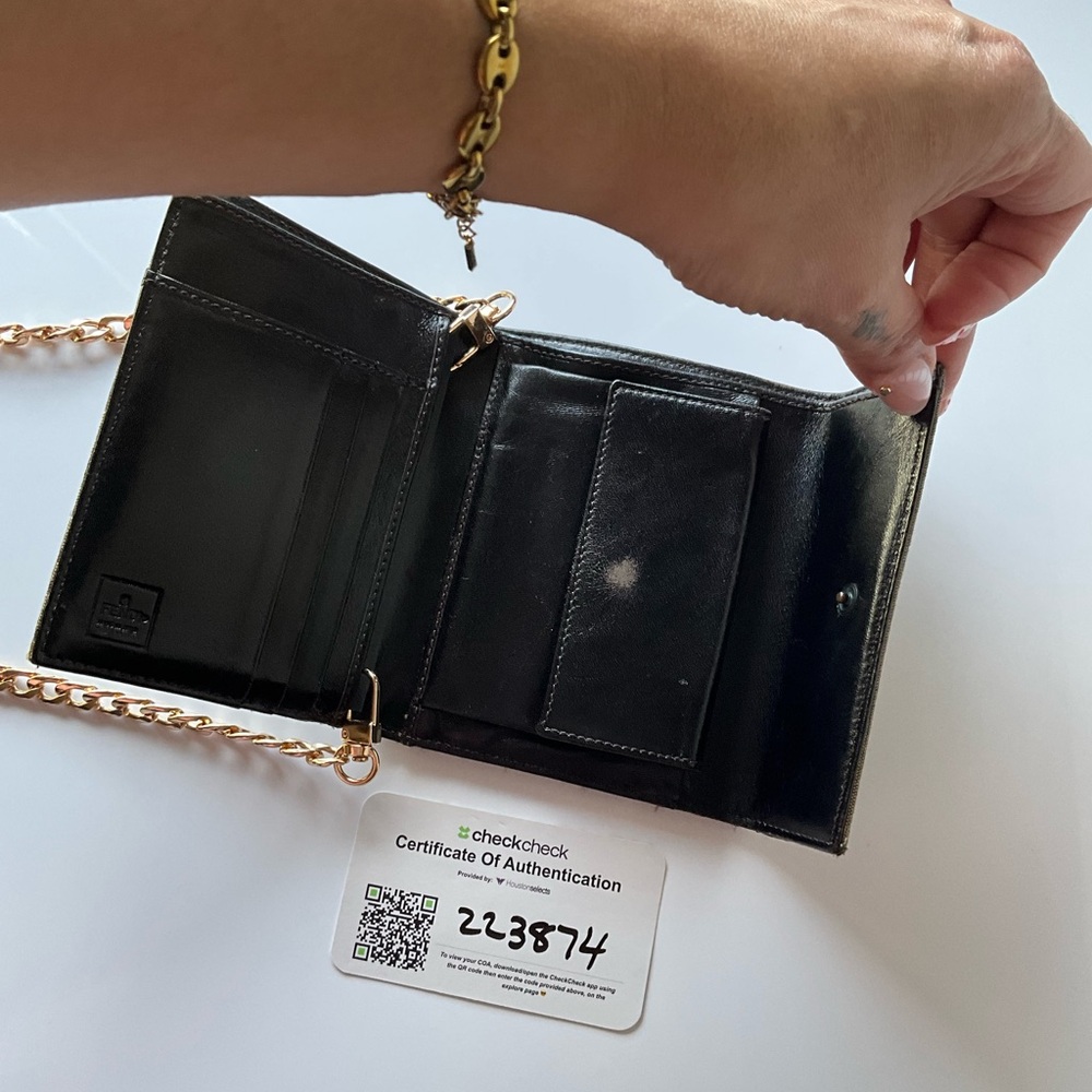 Fendi Brown Monogram Wallet with Gold Chain - Picture 7 of 16